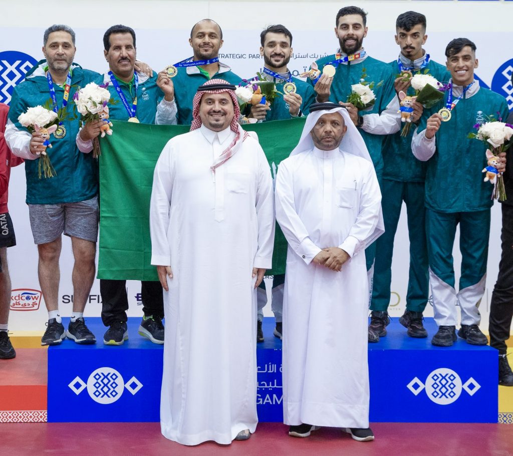 أخضر  كرة الطاولة  يُتوج  الميدالية الذهبية بعد فوزة على قطر  في دورة الألعاب الخليجية